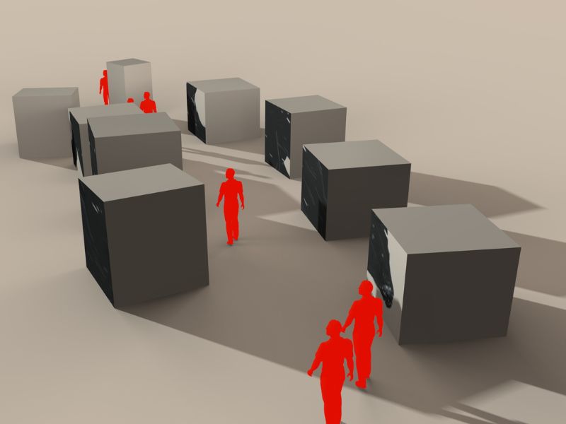 Quello che si vuole rappresentare con questa nuova installazione è l’underground, il sottosuolo e il miserabile, argomento trattato in più e diversi modi dalla letteratura. Anche q u e s t o Little Red, possiede un UNDER, è quindi un UNDER WOOD, un sotto festival sabir